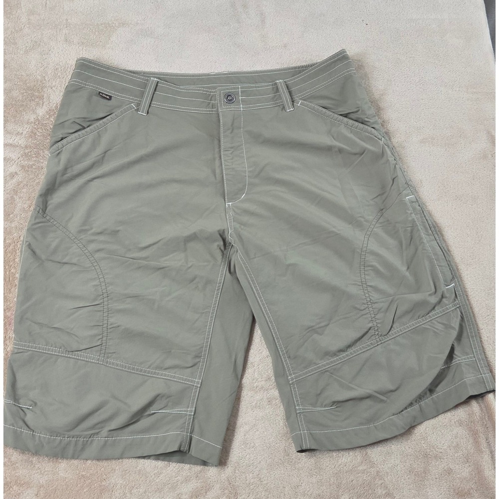 Kuhl Renegade Shorts 13" Men's Size 38 Beige Nylon Stretch Hiking Outdoors